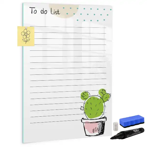 Magnetic erase board to-do list