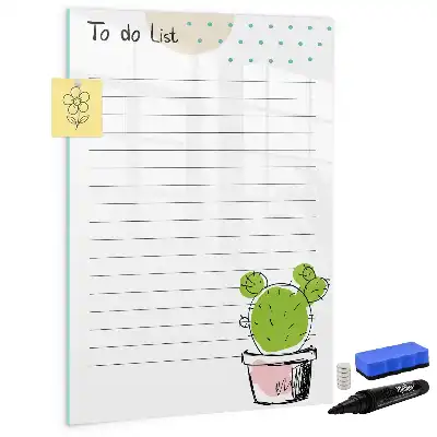 Magnetic erase board to-do list