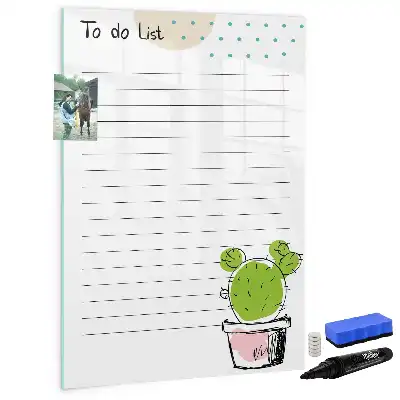 Magnetic erase board to-do list