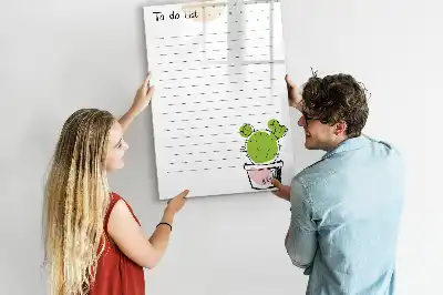 Magnetic erase board to-do list