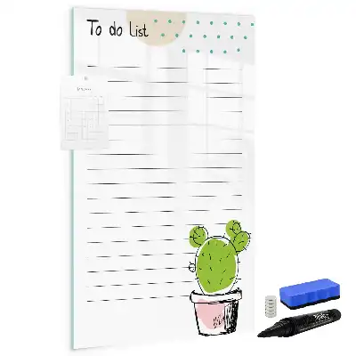 Magnetic erase board to-do list