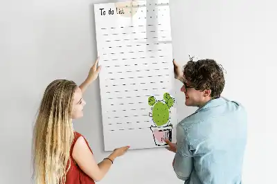 Magnetic erase board to-do list