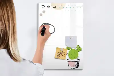 Magnetic erase board to-do list