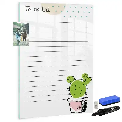Magnetic erase board to-do list