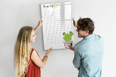 Magnetic erase board to-do list