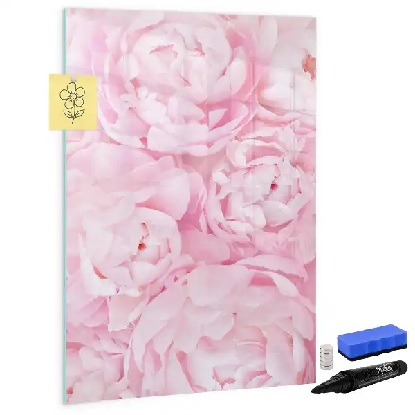 Magnetic erase board summer flowers design