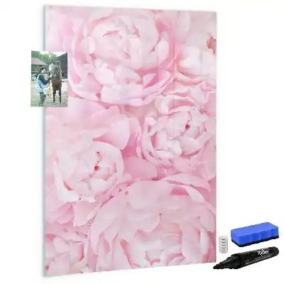 Magnetic erase board summer flowers design