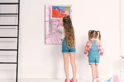 Magnetic erase board summer flowers design