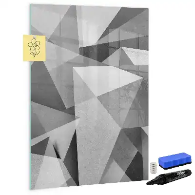 Magnetic erase board geometric abstraction design