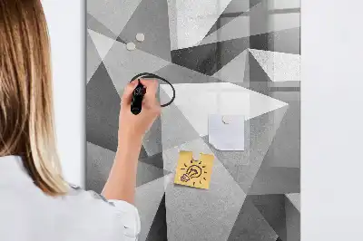 Magnetic erase board geometric abstraction design