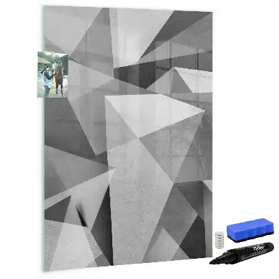 Magnetic erase board geometric abstraction design