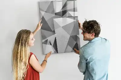 Magnetic erase board geometric abstraction design