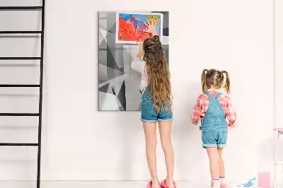 Magnetic erase board geometric abstraction design