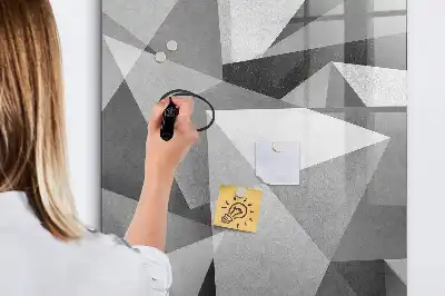 Magnetic erase board geometric abstraction design