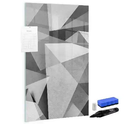 Magnetic erase board geometric abstraction design