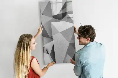 Magnetic erase board geometric abstraction design