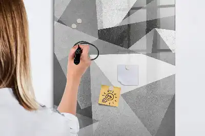 Magnetic erase board geometric abstraction design