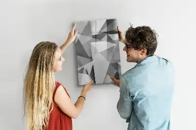 Magnetic erase board geometric abstraction design
