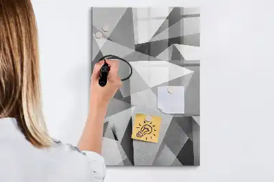 Magnetic erase board geometric abstraction design