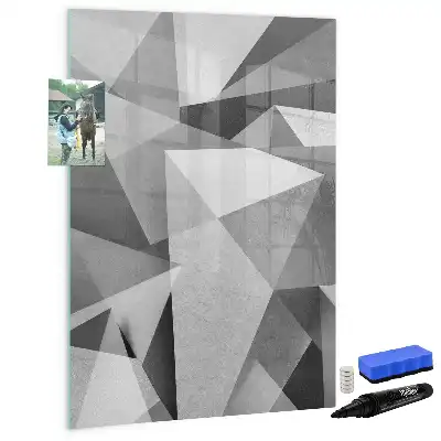 Magnetic erase board geometric abstraction design