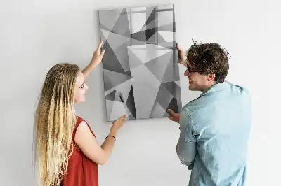 Magnetic erase board geometric abstraction design