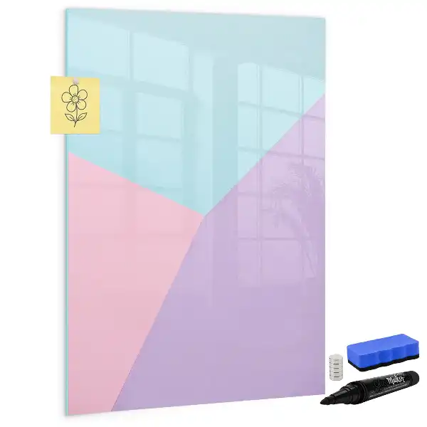 Magnetic writing board pastels pattern