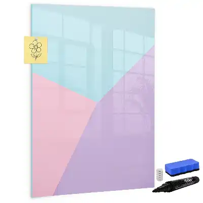 Magnetic writing board pastels pattern