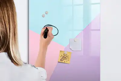 Magnetic writing board pastels pattern