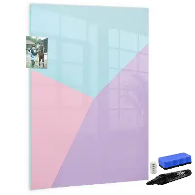 Magnetic writing board pastels pattern