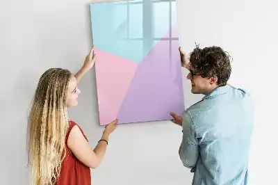 Magnetic writing board pastels pattern