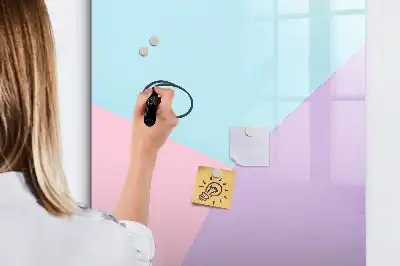 Magnetic writing board pastels pattern