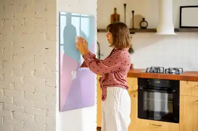 Magnetic writing board pastels pattern