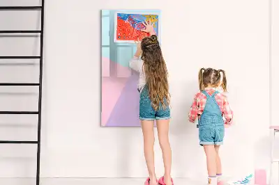 Magnetic writing board pastels pattern