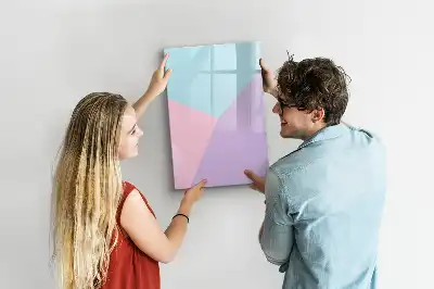 Magnetic writing board pastels pattern