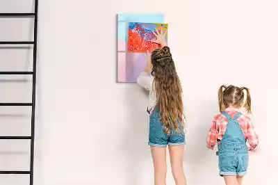Magnetic writing board pastels pattern