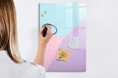 Magnetic writing board pastels pattern