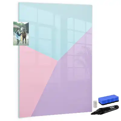 Magnetic writing board pastels pattern