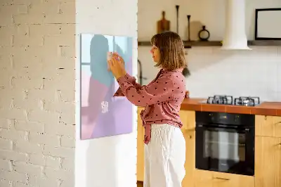 Magnetic writing board pastels pattern