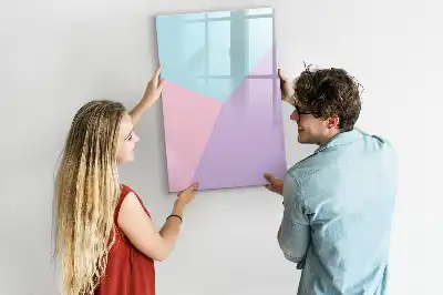 Magnetic writing board pastels pattern