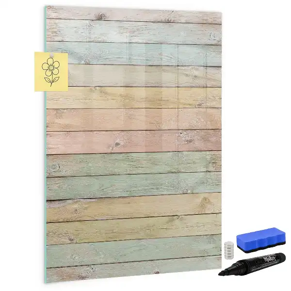 Magnetic dry erase board pastel finish