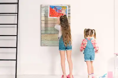Magnetic dry erase board pastel finish