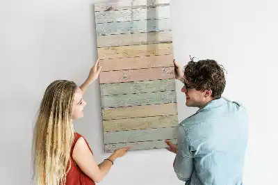 Magnetic dry erase board pastel finish