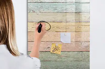 Magnetic dry erase board pastel finish