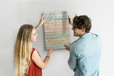 Magnetic dry erase board pastel finish