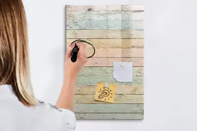Magnetic dry erase board pastel finish