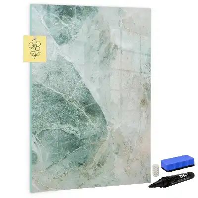 Magnetic writing board stone marble design