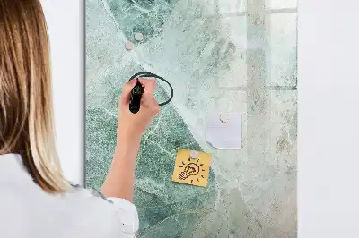 Magnetic writing board stone marble design