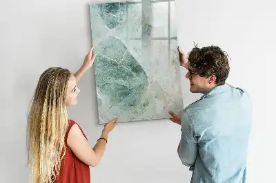 Magnetic writing board stone marble design