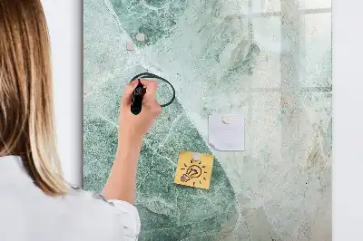 Magnetic writing board stone marble design