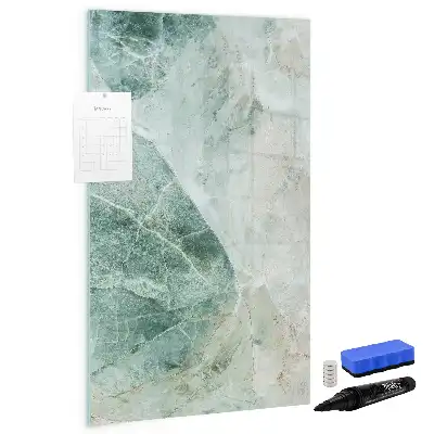 Magnetic writing board stone marble design